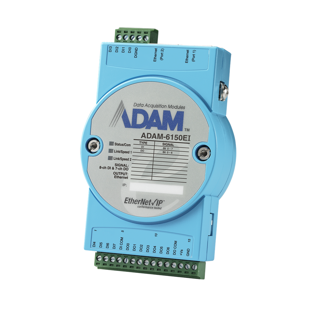 Advantech ADAM-6150EI - 8xDI/7xDO EtherNet/IP Fieldbus Remote I/O Module