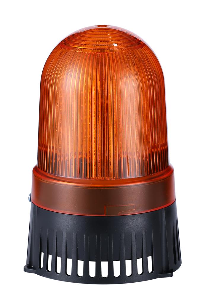 Werma 409.330.68 - Rotating LED Beacon/Sounder, Amber, 220VAC