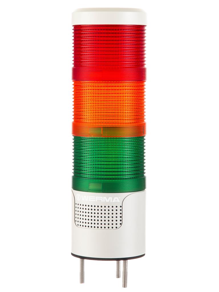 Werma 659.980.55 - Signal Tower with Buzzer, Green/Yellow/Red
