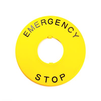 Idec HWAV-27 - Emergency Stop Nameplate