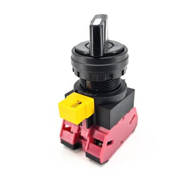 Idec HW1S-33TF02 - 22mm 3-Position Switch Spring Return Two Way 2NC