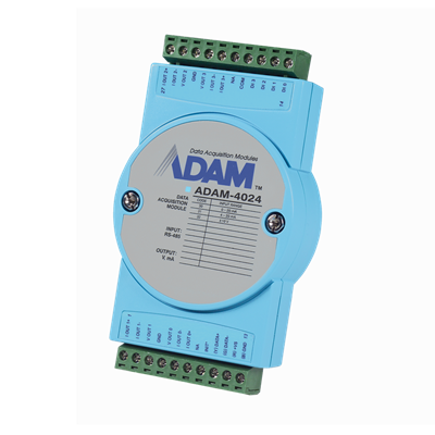 Advantech ADAM-4024 - 4xAO/4xDI RS-485 Remote I/O Module with Modbus
