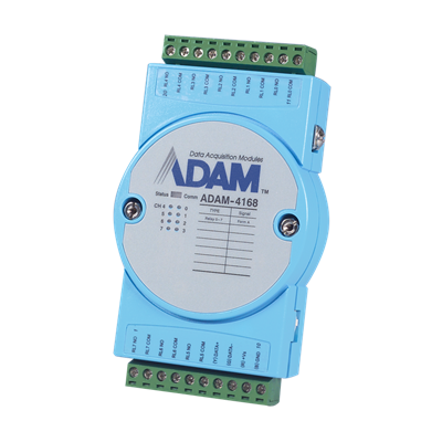Advantech ADAM-4168 - 8xRelay RS-485 Remote I/O Module with USB & RFID