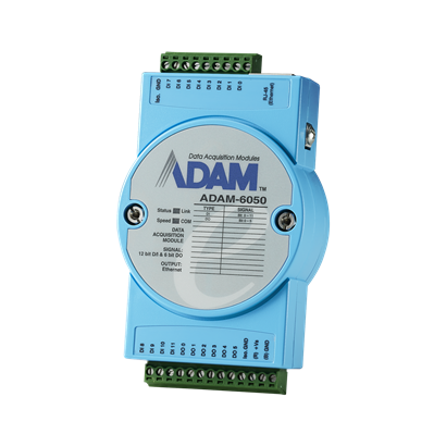 Advantech ADAM-6050 - 12xDI/6xDO IoT Modbus/SNMP/MQTT Ethernet Remote I/O Module