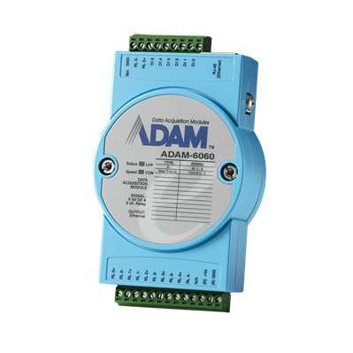 Advantech ADAM-6060, 6-ch DI 6-ch Relay, Modbus TCP Module