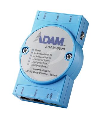 Advantech ADAM-6520 - 5 Port 100Mbps Unmanaged Ethernet Switch