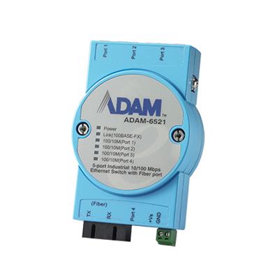 Advantech ADAM-6521 - 4xRJ45 + 1xSC Multi-Mode Unmanaged Ethernet Switch