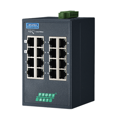 Advantech EKI-5526-PN - 16 10/100Mbps Lite Managed Ethernet Switch supPort PROFINET