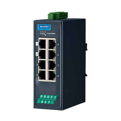 Advantech EKI-5528-PN - 8 10/100Mbps Lite Managed Ethernet Switch supPort PROFINET