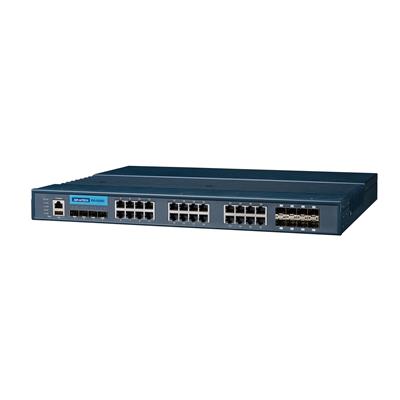 Advantech EKI-9228G-8CMI - 28 Port 19" Gigabit Managed Ethernet Switch 48VDC