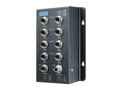 Advantech EKI-9508G-ML - EN50155 8-Port M12 Managed Gigabit Ethernet Switch 24248VDC