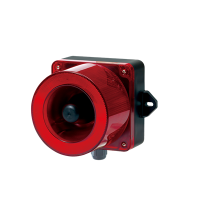 QLight QWCD35-12/24-R - LED Beacon & Sounder 12/24VDC Red