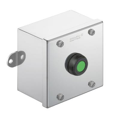 Weidmuller IECEX Push Button Control Station, Green, Stainless Steel