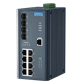 Advantech EKI-2712G-4FPI - 12 Port Gigabit Unmanaged Ethernet Switch with 8 PoE+ Port 48VDC - Wide Temp